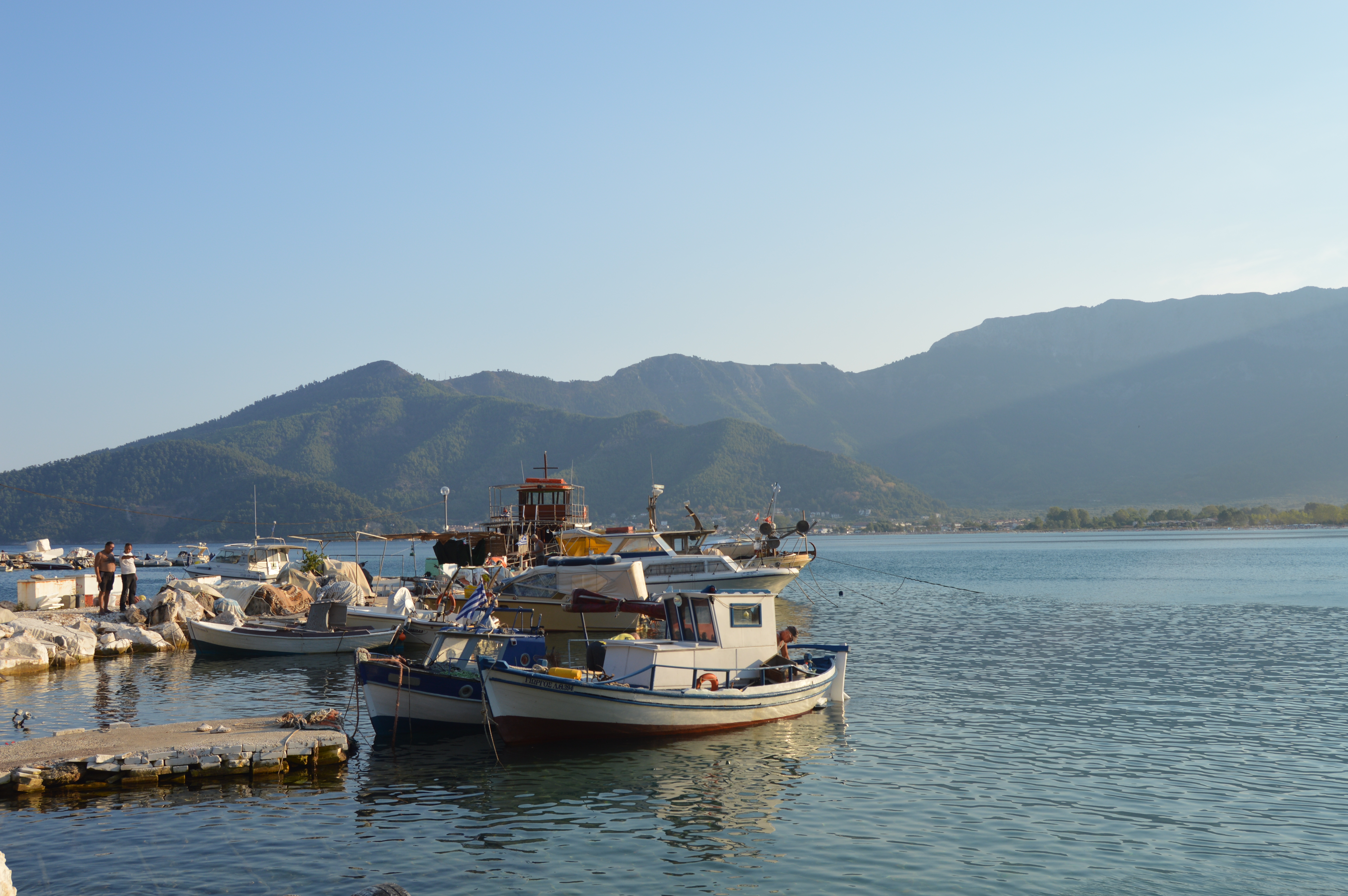 Fishing trip boats in Thassos