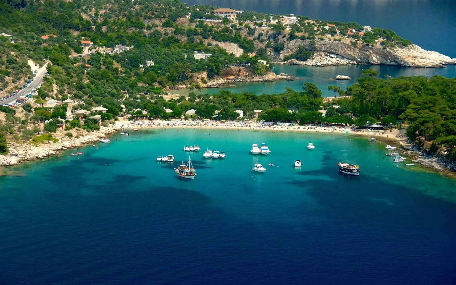 Aerial view of Aliki beach